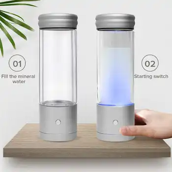 350ml H2 Rich Hydrogen Water Bottle Alkaline Ionizer Generator Healthy Anti-Aging USB Rechargeable with RGB LED Light
350ml H2 Rich Hydrogen Water Bottle Alkaline Ionizer Generator Healthy Anti-Aging USB Rechargeable with RGB LED Light