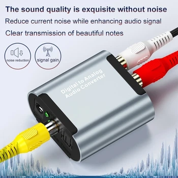 3.5MM Digital Optical Coaxial Toslink Signal To Analog Audio Converter Adapter 2*RCA Amplifier Decoder Optical Fiber Converter
3.5MM Digital Optical Coaxial Toslink Signal To Analog Audio Converter Adapter 2*RCA Amplifier Decoder Optical Fiber Converter