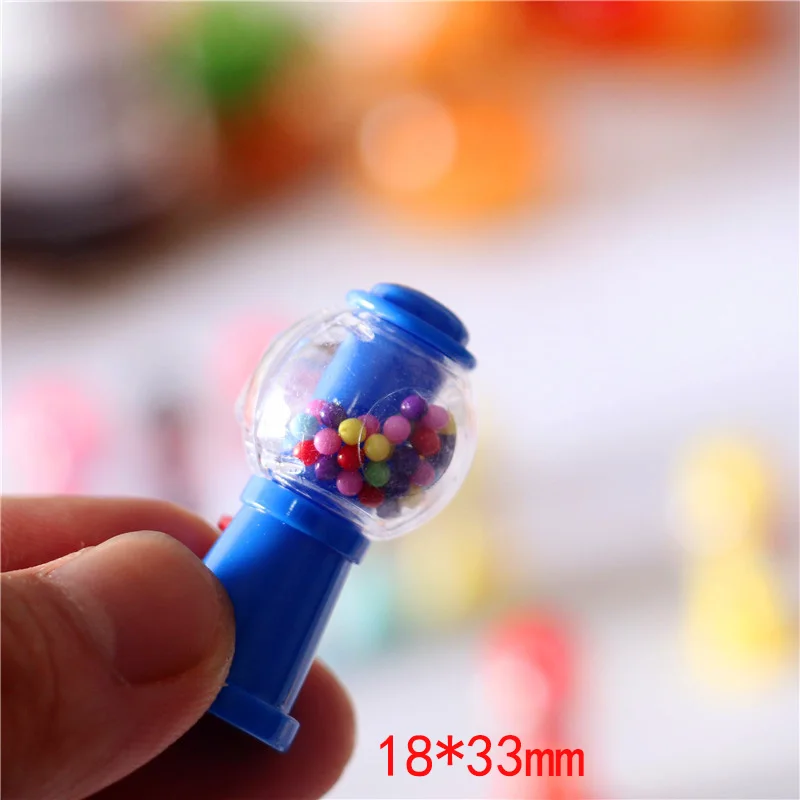 5Pcs Cute Wriggle Your Balls Machine 1/12 Miniature Dollhouse Dolls Accessories Kids Mini Play Toys Plastic Bubble Gum Machine