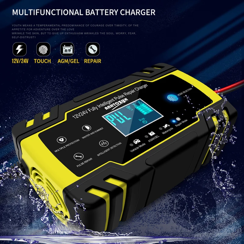 1PC 12V 6A Full Automatic Car Battery Charger Power Pulse Repair Chargers Wet Dry Lead Acid Battery-chargers Digital LCD Display
1PC 12V 6A Full Automatic Car Battery Charger Power Pulse Repair Chargers Wet Dry Lead Acid Battery-chargers Digital LCD Display