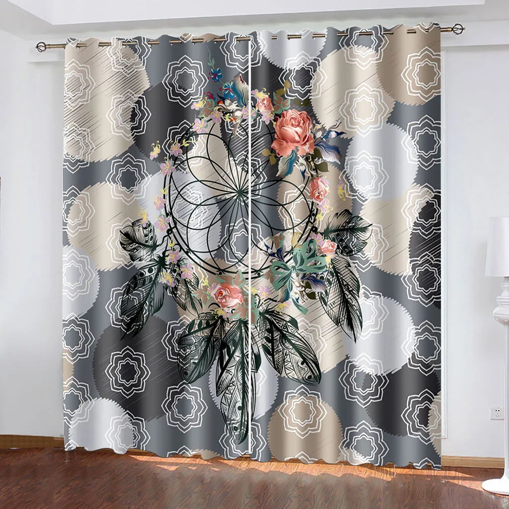 

High Quality 3D Printing Window Curtains Modern Living Room Decoration Curtain for Bedroom Home Decor Blackout Curtains