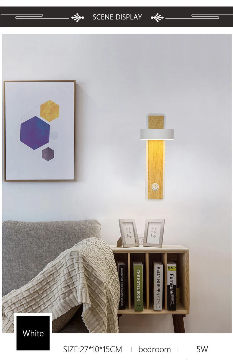 Nordic Modern Led Wall Lamp Indoor Rotation Dimming Switch Light Bedroom Living Room Aisle Study Reading White Black Wall Lamps Nordic Modern Led Wall Lamp Indoor Rotation Dimming Switch Light Bedroom Living Room Aisle Study Reading White Black Wall Lamps