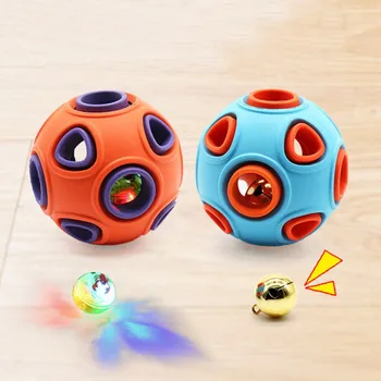 Hollowed Ball Pet Dog Toys Funny Luminous&Bell TPR Chew Toys For Small Medium Large Dogs Pet Training Products 
Hollowed Ball Pet Dog Toys Funny Luminous&Bell TPR Chew Toys For Small Medium Large Dogs Pet Training Products