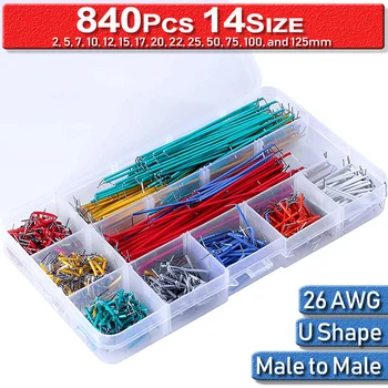 26AWG For Arduino 2-125mm 840pcs M-M Breadboard Cable PCB Lead Solderless Breadboard Cable U Shape Jumper Solderless U Shape
26AWG For Arduino 2-125mm 840pcs M-M Breadboard Cable PCB Lead Solderless Breadboard Cable U Shape Jumper Solderless U Shape