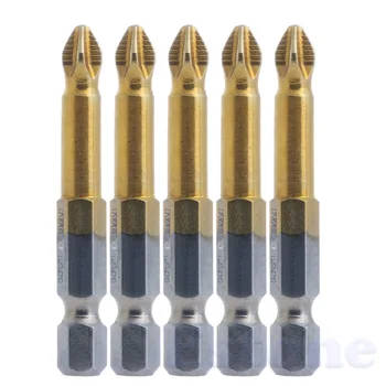 5Pcs Titanium Coated 1/4" Hex Shank PH2 50mm Anti Slip Electric Screwdriver Bits 40JE
5Pcs Titanium Coated 1/4" Hex Shank PH2 50mm Anti Slip Electric Screwdriver Bits 40JE