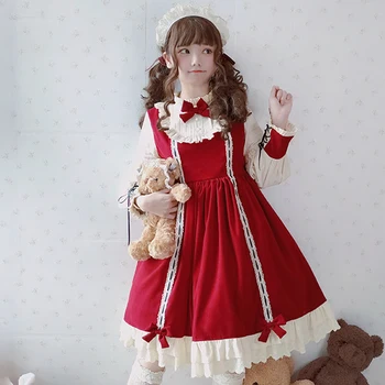 Autumn Winter Lolita Dress Sweet Victorian Princess Loli Dresses Lovely Sweety Girl Kawaii Lolita Dresses with Headband Headwear
Autumn Winter Lolita Dress Sweet Victorian Princess Loli Dresses Lovely Sweety Girl Kawaii Lolita Dresses with Headband Headwear
