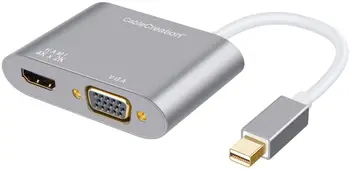 Mini DisplayPort to HDMI VGA Adapter,2 in 1 Mini DP(Thunderbolt 2) Converter Compatible with laptop Mac Mini Surface Pro 3/4/5/6
Mini DisplayPort to HDMI VGA Adapter,2 in 1 Mini DP(Thunderbolt 2) Converter Compatible with laptop Mac Mini Surface Pro 3/4/5/6