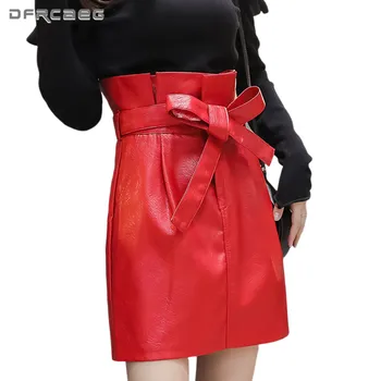 High Waist Women's Leather Pencil Skirt With Bow 2020 Winter Casual Vintage PU A-Line Skirts Female Saias Coffe 
High Waist Women's Leather Pencil Skirt With Bow 2020 Winter Casual Vintage PU A-Line Skirts Female Saias Coffe