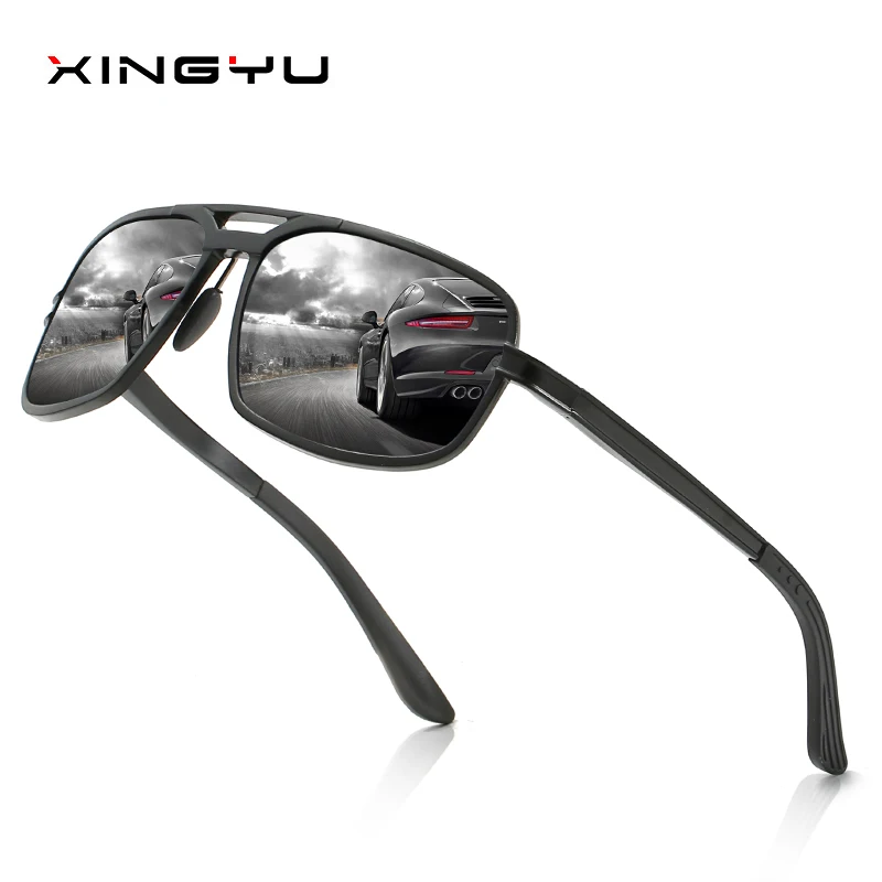 

XINGYU Rectangular Polarized Sunglasses Men Outdoor Driving Sun Glasses Man Aluminum Magnesium Frame okulary przeciwsłoneczne