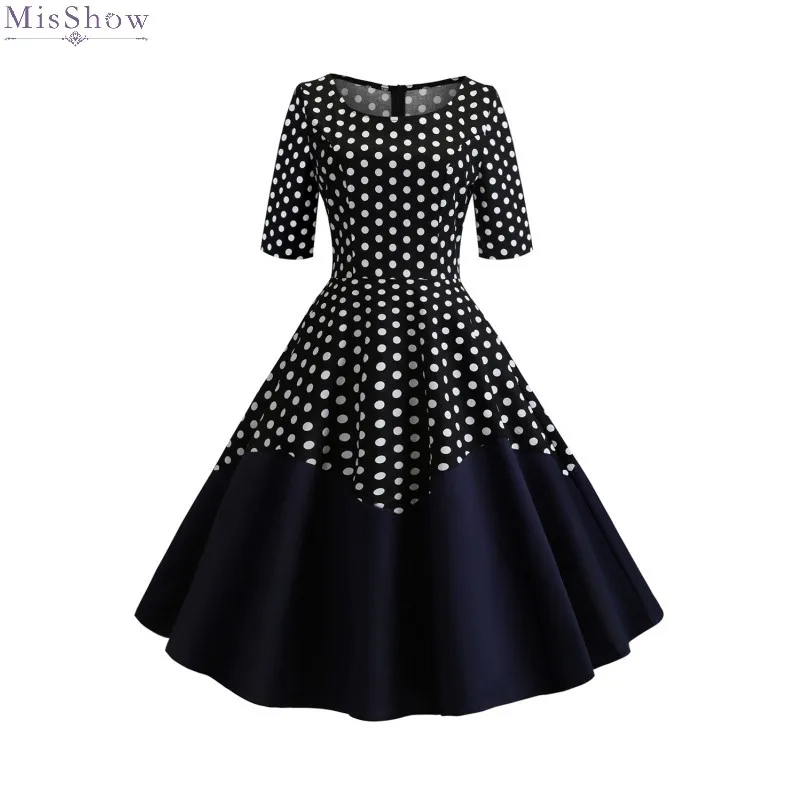 Cocktail Dresses Knee Length 2019 Polk Dot Short Coctail Party Gown Half Sleeve Vintage Swing Formal robe
Cocktail Dresses Knee Length 2019 Polk Dot Short Coctail Party Gown Half Sleeve Vintage Swing Formal robe