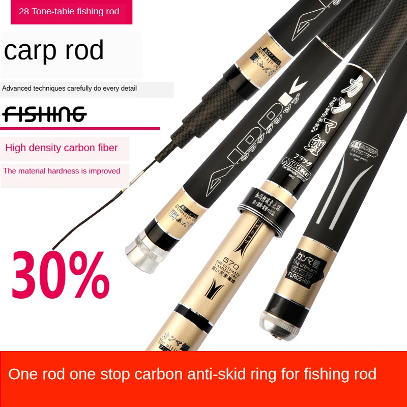High quality carp rod 3.6-7.2m carbon platform fishing rod 19/28 hard-tuned crucian carp fishing rod black pit large hand rod
High quality carp rod 3.6-7.2m carbon platform fishing rod 19/28 hard-tuned crucian carp fishing rod black pit large hand rod