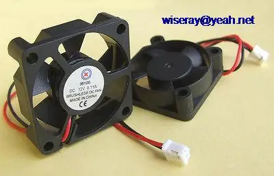 DHL/EMS 100PCS 2pin DC 12V Fans 35 x 35 x 10mm Brushless Cooling 12V DC 5 Blade Fan 3510-A8