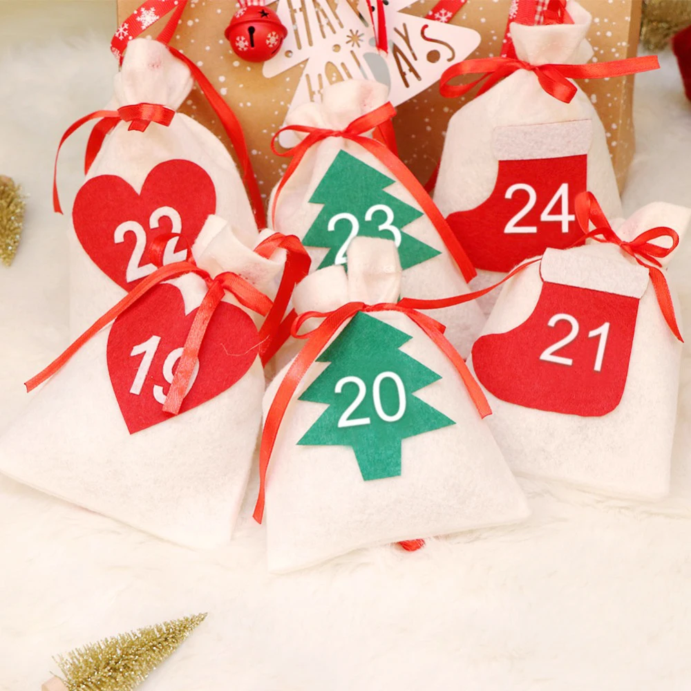 1-31pcs Christmas Countdown Advent Calendar Candy Bags Hanging New Year Gift Bags Ornaments Christmas Party Decoration
1-31pcs Christmas Countdown Advent Calendar Candy Bags Hanging New Year Gift Bags Ornaments Christmas Party Decoration