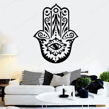 Hamsa Hand Fish Eye wall sticker Hamsa Wall Decal Indian Buddha home bedroom wall decor art poster JH531
Hamsa Hand Fish Eye wall sticker Hamsa Wall Decal Indian Buddha home bedroom wall decor art poster JH531