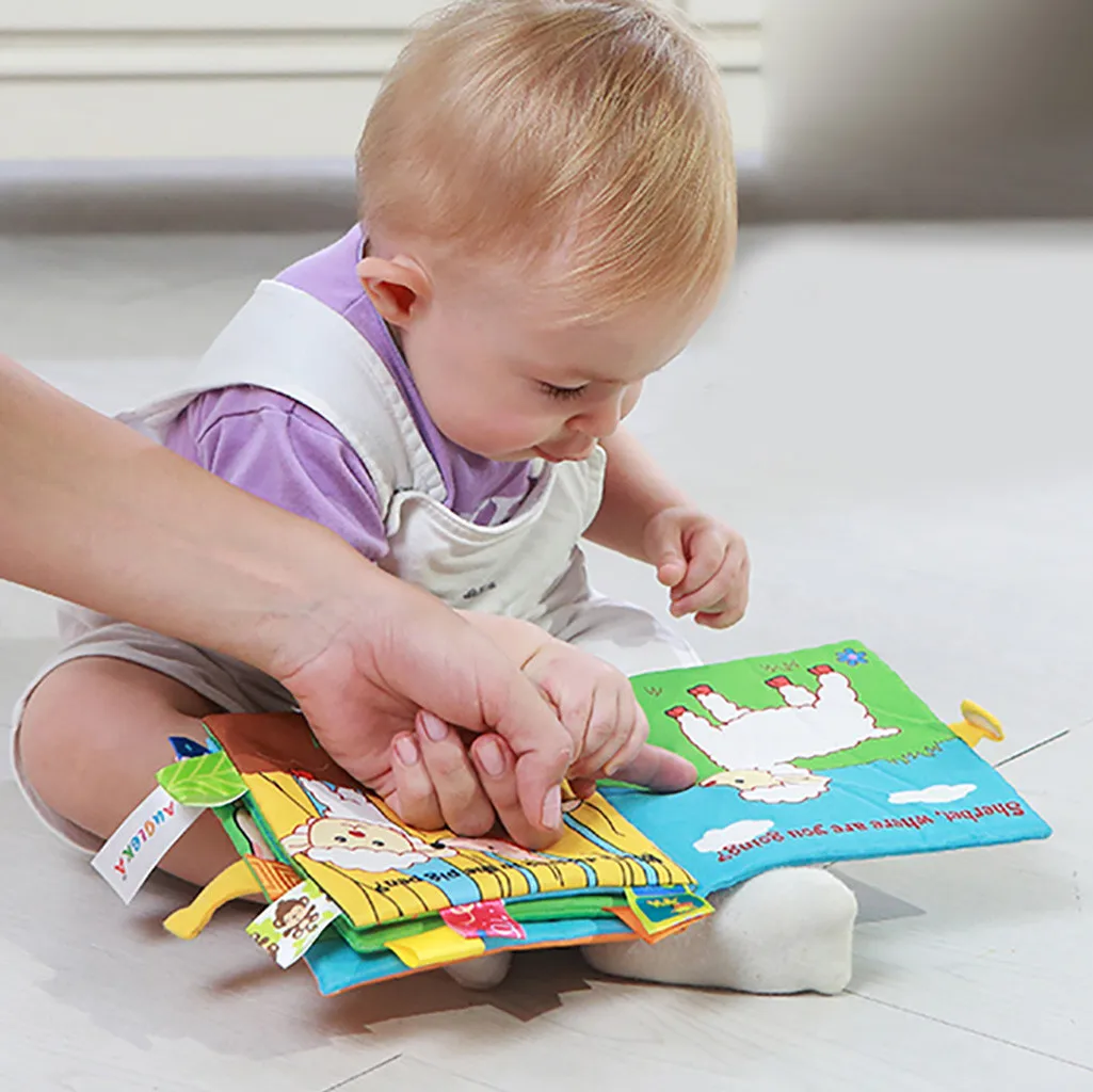 Baby Kids Intelligence Development Animal Cloth Book Educational Cognize Toys Toddler learning tools Interaction Toys #B