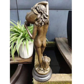 European sculpture, human body art, vase, girl's bronze sculpture, art, home decoration, creative decoration
European sculpture, human body art, vase, girl's bronze sculpture, art, home decoration, creative decoration