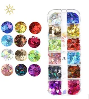 12 Grids/Set Nail Supplies Maple Leaf Holographic Glitter Nail Art Decorations Decals Sequines Decals Nails DIY Accessories Set
12 Grids/Set Nail Supplies Maple Leaf Holographic Glitter Nail Art Decorations Decals Sequines Decals Nails DIY Accessories Set