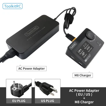 ToolkitRC M8 Battery Balance Charger + ToolkitRC AC Power Adapter 180W Output Power XT60 Plug
ToolkitRC M8 Battery Balance Charger + ToolkitRC AC Power Adapter 180W Output Power XT60 Plug