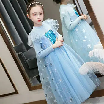 Baby Girl Clothes Woollen Sweater Christmas Elsa Dress Girls Blue Children Princess Elza Dresses Snow White Cosplay Clothing 
Baby Girl Clothes Woollen Sweater Christmas Elsa Dress Girls Blue Children Princess Elza Dresses Snow White Cosplay Clothing