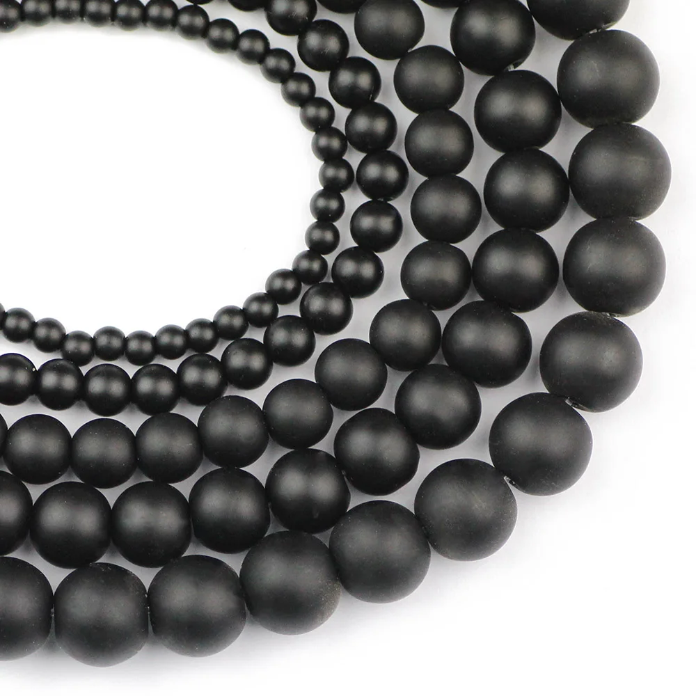 YHBZRET Black Natural matte stone Round spacer Loose beads For Jewelry making 4/6/8/10/12MM bracelet necklace accessories DIY
YHBZRET Black Natural matte stone Round spacer Loose beads For Jewelry making 4/6/8/10/12MM bracelet necklace accessories DIY