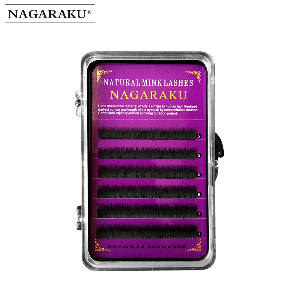 Накладные ресницы NAGARAKU для макияжа толщина J 0 10 5 мм 6 7 черные нижние бровей |
