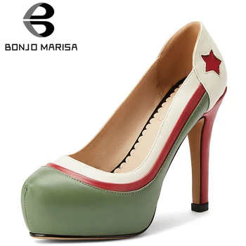 BONJOMARISA Hot Sale Ladies Unique mixed-color Date Pumps Spring Fashion Shallow Pumps Women High Heels Party Shoes Woman
BONJOMARISA Hot Sale Ladies Unique mixed-color Date Pumps Spring Fashion Shallow Pumps Women High Heels Party Shoes Woman