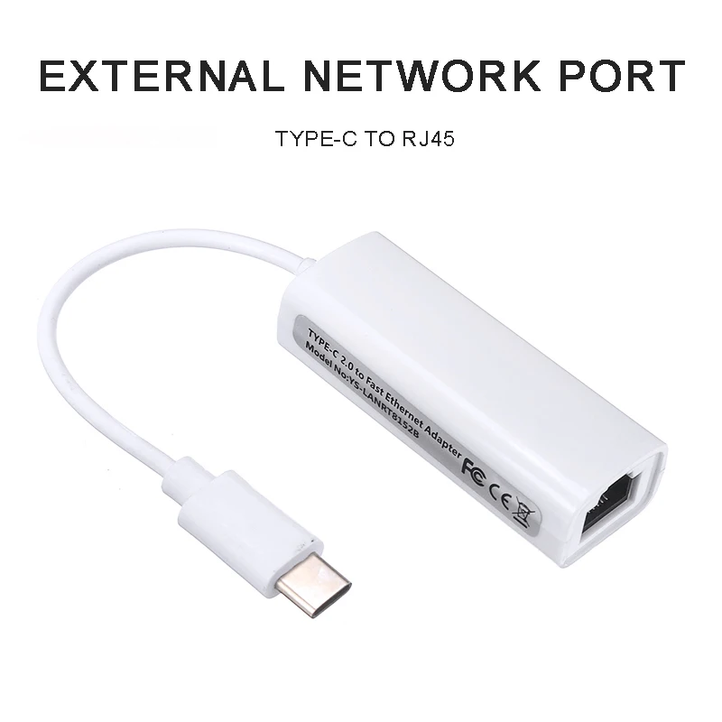 Portable USB 3.1 Type-C Male to Ethernet LAN RJ45 Internet 100mbps Cable Adapter Suitable for MACbook Laptop PC Connector
Portable USB 3.1 Type-C Male to Ethernet LAN RJ45 Internet 100mbps Cable Adapter Suitable for MACbook Laptop PC Connector