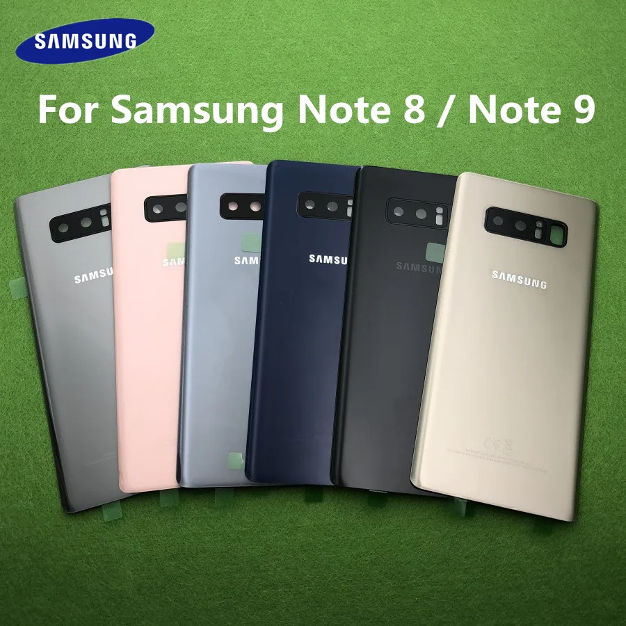Для Samsung Galaxy Note 8 N950 SM N950F 9 N960 N960F Задняя стеклянная крышка батарейного отсека