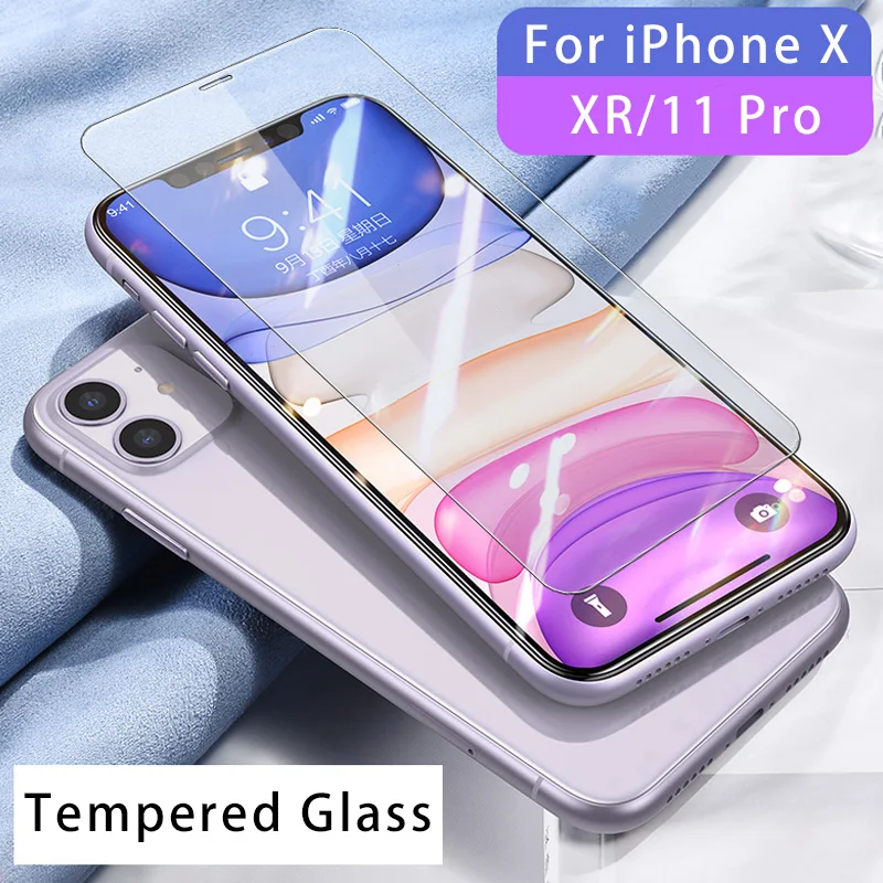 Закаленное стекло для iPhone 11 Pro Max 9H HD Защитное X XR Xs 7 8 6 6S Plus 5 5S SE защита