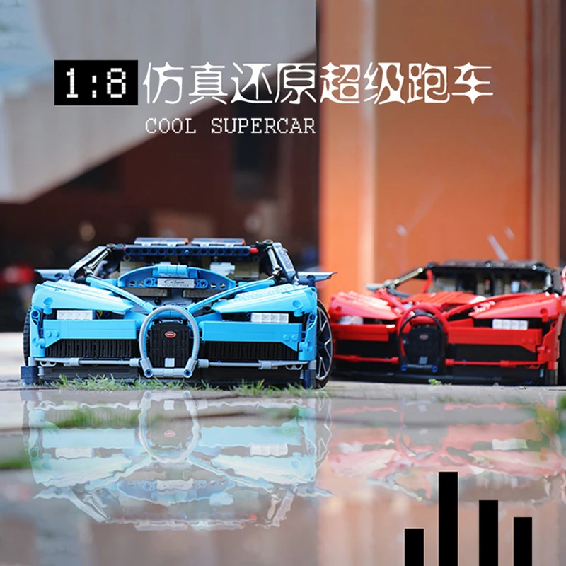 

20086 4031pcs Bugattied Racing Car Chiron Compatible with 42083 lEGOED Technic Model Building Blocks Bricks DIY Toys Kids Gifts