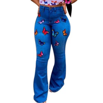 Women Summer Spring Pants 2020 New Flared Jeans Women Embroidered Button Pocket High Waist Denim Skinny Slim Wide Leg Jeans
Women Summer Spring Pants 2020 New Flared Jeans Women Embroidered Button Pocket High Waist Denim Skinny Slim Wide Leg Jeans