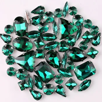 Silver claw setting 50pcs/bag shapes mix Emerald glass crystal sew on rhinestone wedding dress shoes bag diy trim
Silver claw setting 50pcs/bag shapes mix Emerald glass crystal sew on rhinestone wedding dress shoes bag diy trim