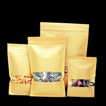 Kraft Paper Zip Lock Transparent Window Flat Bottom Zipper Bag Storage Packing Reseal Food Candy Snack Tea Nut Chocolate Cookie 
Kraft Paper Zip Lock Transparent Window Flat Bottom Zipper Bag Storage Packing Reseal Food Candy Snack Tea Nut Chocolate Cookie