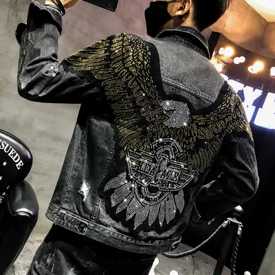 100%real men rhinestone eagle jean jacket hip top/short tuxedo jacket/stage performance/ASIA SIZE
100%real men rhinestone eagle jean jacket hip top/short tuxedo jacket/stage performance/ASIA SIZE