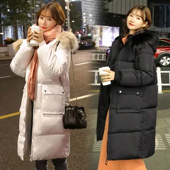 Long Parkas Fur Winter Jacket Women Warm Loose Hooded Down Cotton Padded Jacket Female Thick Outwear 2019 New Fashion Coat
Long Parkas Fur Winter Jacket Women Warm Loose Hooded Down Cotton Padded Jacket Female Thick Outwear 2019 New Fashion Coat