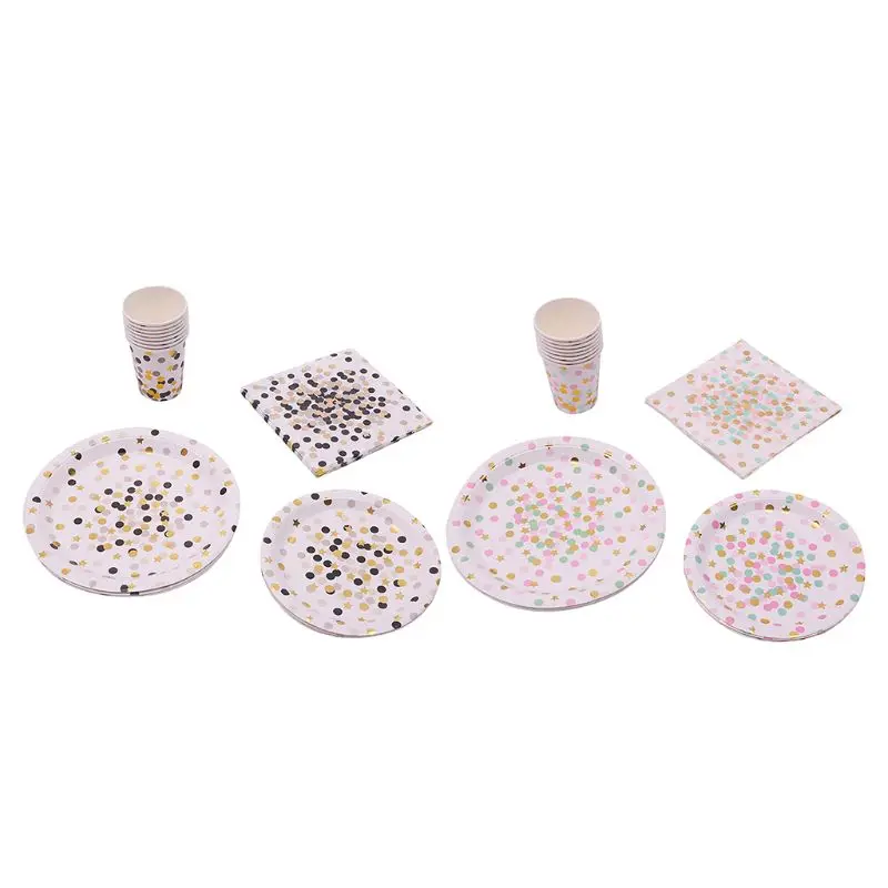 34pcs HOT STAMPING dot style Disposable Dinnerware Set Service for 8 Guest Holiday Christmas party
34pcs HOT STAMPING dot style Disposable Dinnerware Set Service for 8 Guest Holiday Christmas party