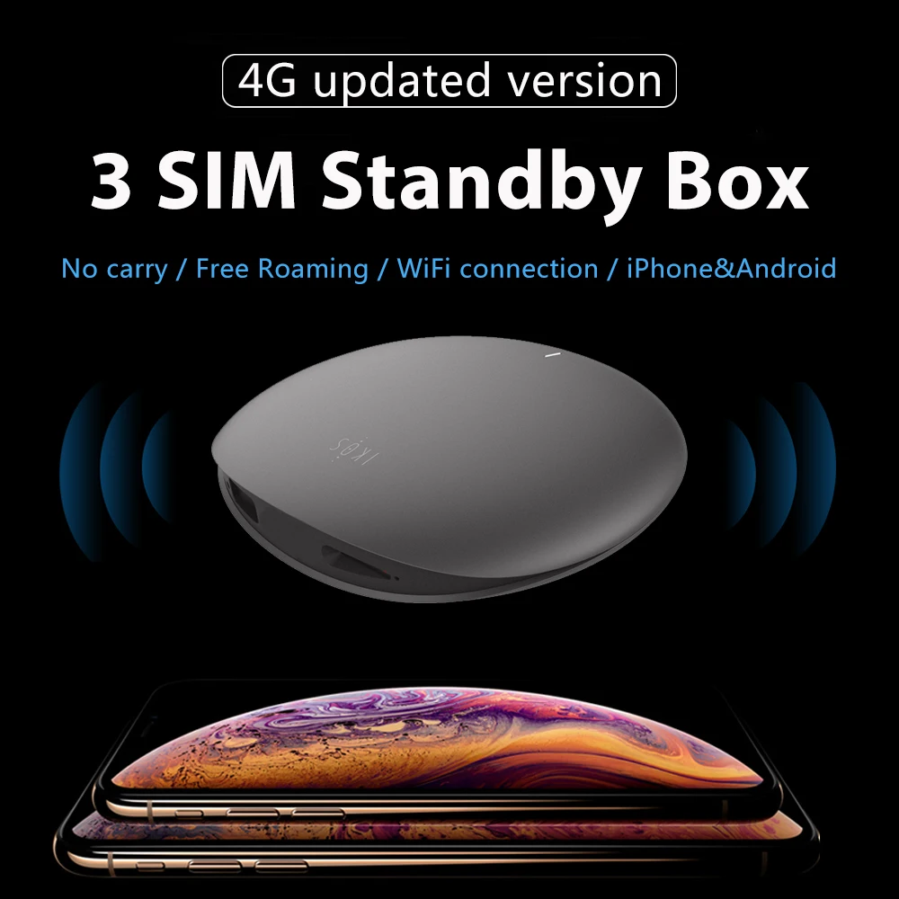 4G Net free roaming IKOS 3SIM Standby SIMadd Wireless Connection WiFi Router for Android for iPhone 6/7/8/X iOS 7-13
4G Net free roaming IKOS 3SIM Standby SIMadd Wireless Connection WiFi Router for Android for iPhone 6/7/8/X iOS 7-13