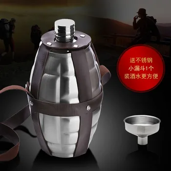 1500ml Mine Outdoor Hip Flask Stainless Steel Outdoor Travel Adventure Portable Personality Metal Wine Bottle Leather Cove H7F 
1500ml Mine Outdoor Hip Flask Stainless Steel Outdoor Travel Adventure Portable Personality Metal Wine Bottle Leather Cove H7F