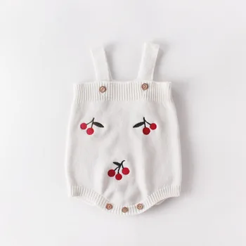 2PCS Autumn Solid Newborn Kid Baby Girls Strap Clothes Knitted Tops + Shorts Outfits Casual Set Cherry embroidered Coat Romper
2PCS Autumn Solid Newborn Kid Baby Girls Strap Clothes Knitted Tops + Shorts Outfits Casual Set Cherry embroidered Coat Romper