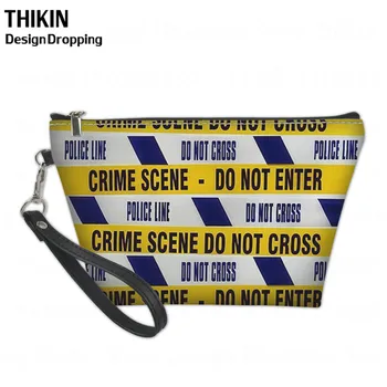 THIKIN Women New Fashion Make Up Bag CRIME SCENE-DO NOT ENTER Pattern Print Ladies Large Capacity Handbag Cosmetic Bags & Cases 
THIKIN Women New Fashion Make Up Bag CRIME SCENE-DO NOT ENTER Pattern Print Ladies Large Capacity Handbag Cosmetic Bags & Cases