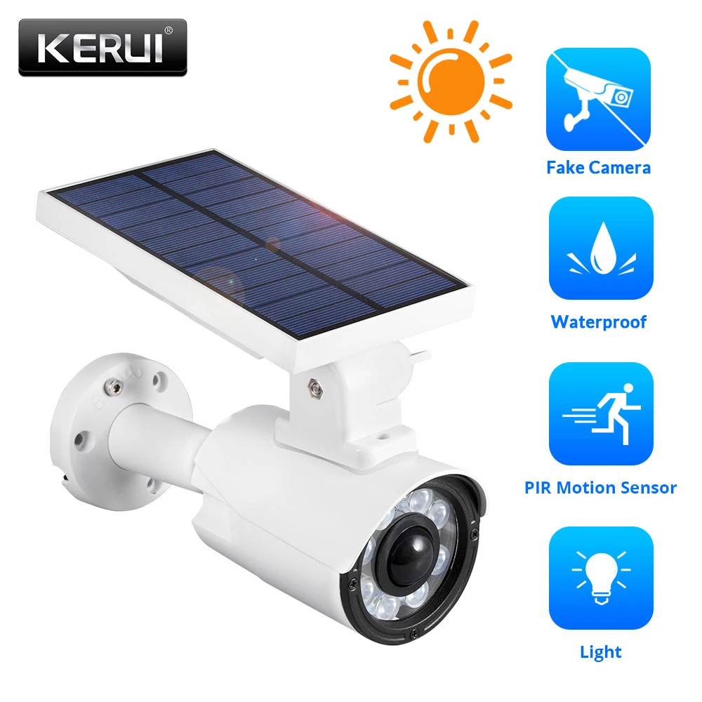 KERUI Fake Camera Villa Lawn Induction Street Lamp Wall Solar Charging Waterproof IP66 Outdoor LED Light
KERUI Fake Camera Villa Lawn Induction Street Lamp Wall Solar Charging Waterproof IP66 Outdoor LED Light