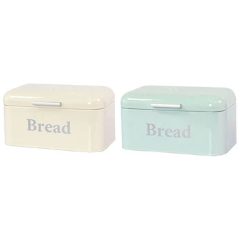 2 Pcs Vintage Bread Box Cupboard Iron Snack Box Desktop Finishing Dust-Proof Storage Box Storage White & Blue
2 Pcs Vintage Bread Box Cupboard Iron Snack Box Desktop Finishing Dust-Proof Storage Box Storage White & Blue