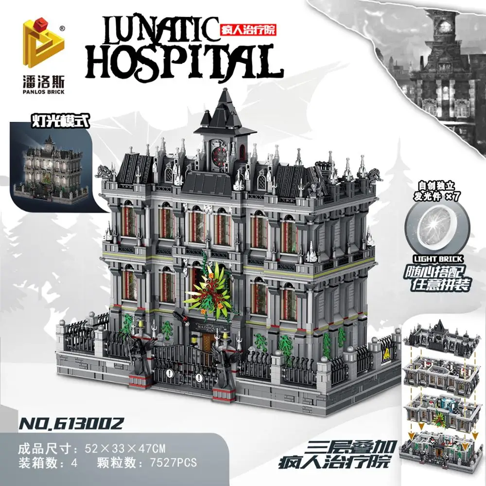 MOC Movie Series Super Heroes Batman Arkham Asylum Model Building Blocks Breakout Lunatic Hospital Bricks Infinity War Kids Toys
MOC Movie Series Super Heroes Batman Arkham Asylum Model Building Blocks Breakout Lunatic Hospital Bricks Infinity War Kids Toys