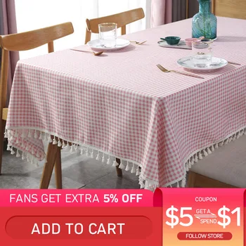 Home Living Room Pink Checkered Tassel Tablecloth Japanese And Korean Linen Decor Tablecloth 140*140cm Kitchen Table Cloth
Home Living Room Pink Checkered Tassel Tablecloth Japanese And Korean Linen Decor Tablecloth 140*140cm Kitchen Table Cloth