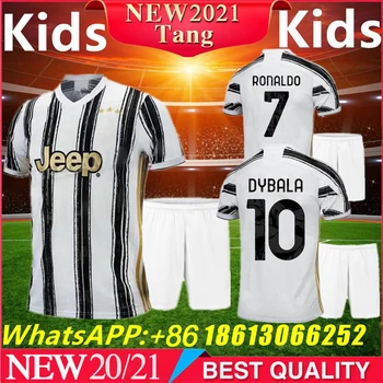 

Kids 20/21 JuveES Kids home football jersey RONALDO PALACE DE LIGT DYBALA D. COSTA 2020 JuventusES away child+Kit soccer Shirts