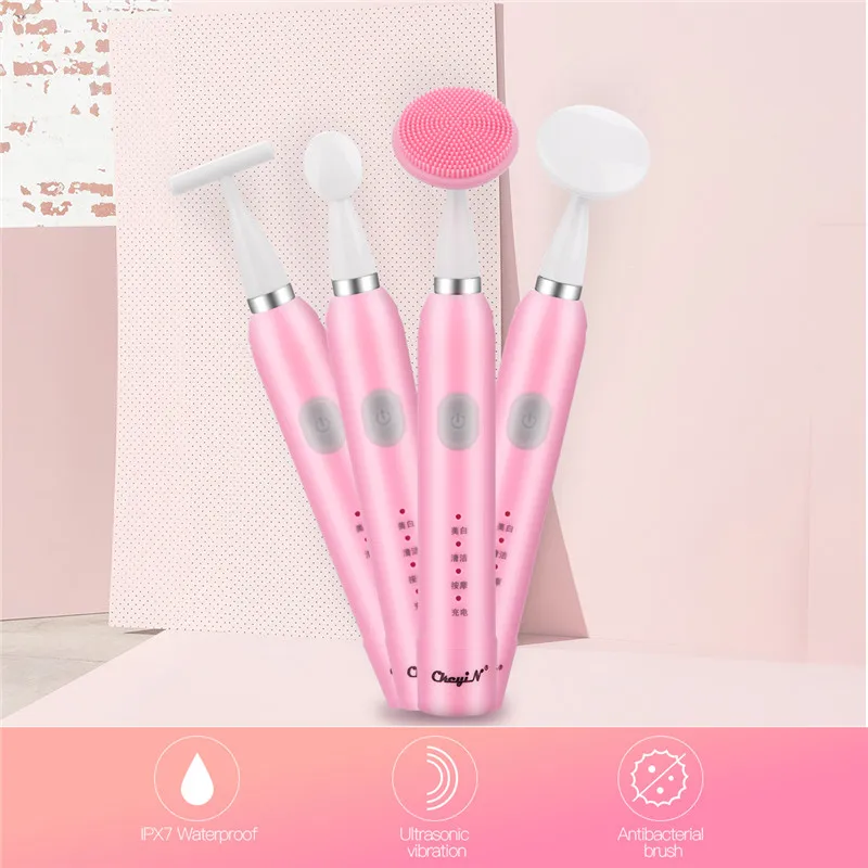 CkeyiN Electric Ultrasonic Vibration Facial Cleansing Brush Silicone Skin Tightening Face Whitening Import Face Wrinkle Remover
CkeyiN Electric Ultrasonic Vibration Facial Cleansing Brush Silicone Skin Tightening Face Whitening Import Face Wrinkle Remover