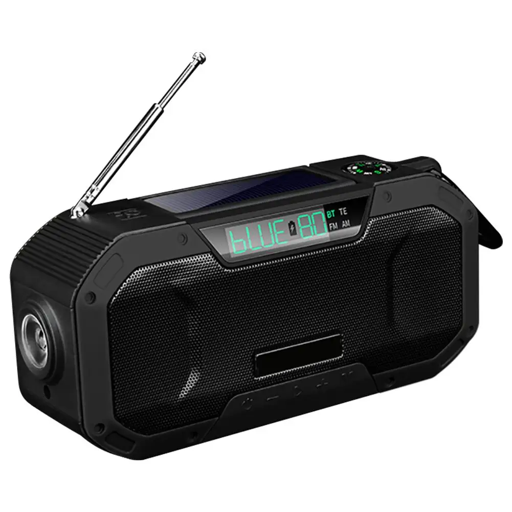 Emergency Hand-cranked Radio with LED Display SOS Alarm Mobile Phone Charger AM FM 5000mAh Waterproof Weather Solar Radio
Emergency Hand-cranked Radio with LED Display SOS Alarm Mobile Phone Charger AM FM 5000mAh Waterproof Weather Solar Radio