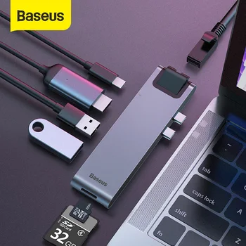 Baseus USB C HUB USB HUB to USB 3.0 HDMI Adapter for MacBook Pro Air HUB Thunderbolt 3 Dock RJ45 USB Splitter Dual Type C HUB
Baseus USB C HUB USB HUB to USB 3.0 HDMI Adapter for MacBook Pro Air HUB Thunderbolt 3 Dock RJ45 USB Splitter Dual Type C HUB