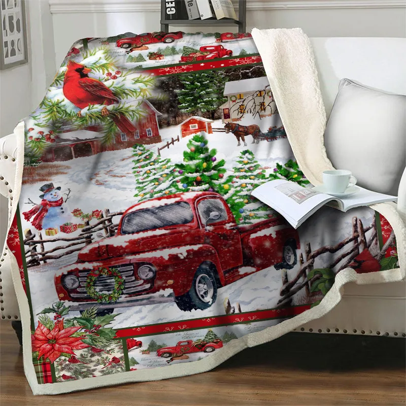 Red Truck 3D Sherpa Throw Blankets Adult New Year Gift Merry Christmas Travel Party Home Decoration Soft Warm Blanket Beds Quilt
Red Truck 3D Sherpa Throw Blankets Adult New Year Gift Merry Christmas Travel Party Home Decoration Soft Warm Blanket Beds Quilt