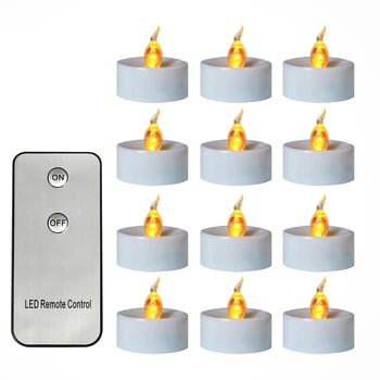 12Pcs Remote Control Tea Lights Flickering, Long Lasting Battery Operated LED Candles for Home Decor Yellow Light
12Pcs Remote Control Tea Lights Flickering, Long Lasting Battery Operated LED Candles for Home Decor Yellow Light